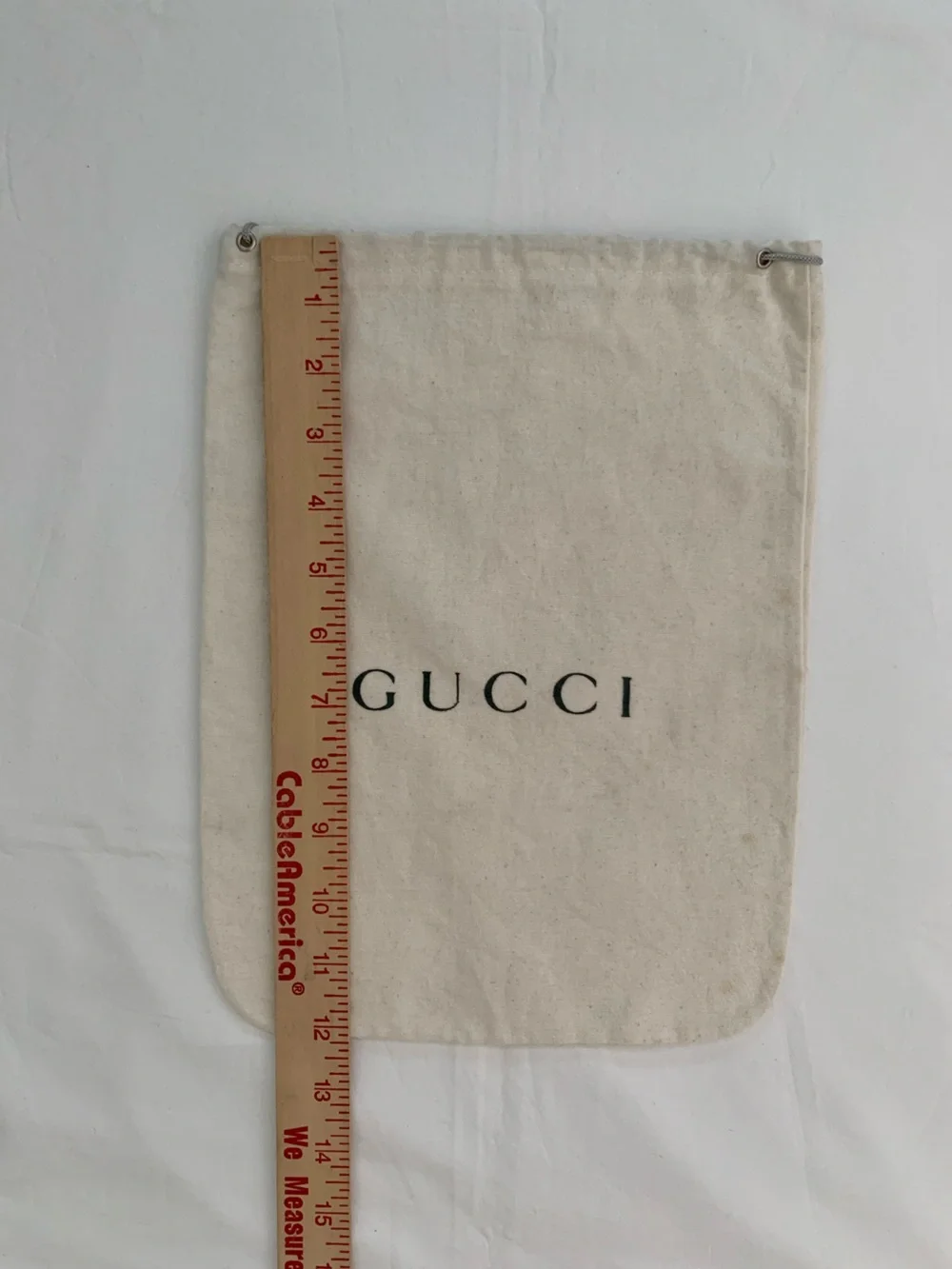 Vintage 1997 Gucci Shoes Drawstring Dust Bag - Beige  Cotton/ Flannel
